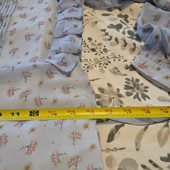 Endless rose pastel baby blue Size Small Pleated tiered Cottagecore Prairie - Picture 11 of 13